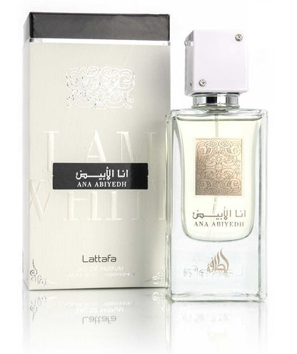 {{ BOIS_DIRIS }} - {{ AROMA_SCENT}} Eau de Parfum Ana Abiyedh Blanc 60 ml de Lattafa