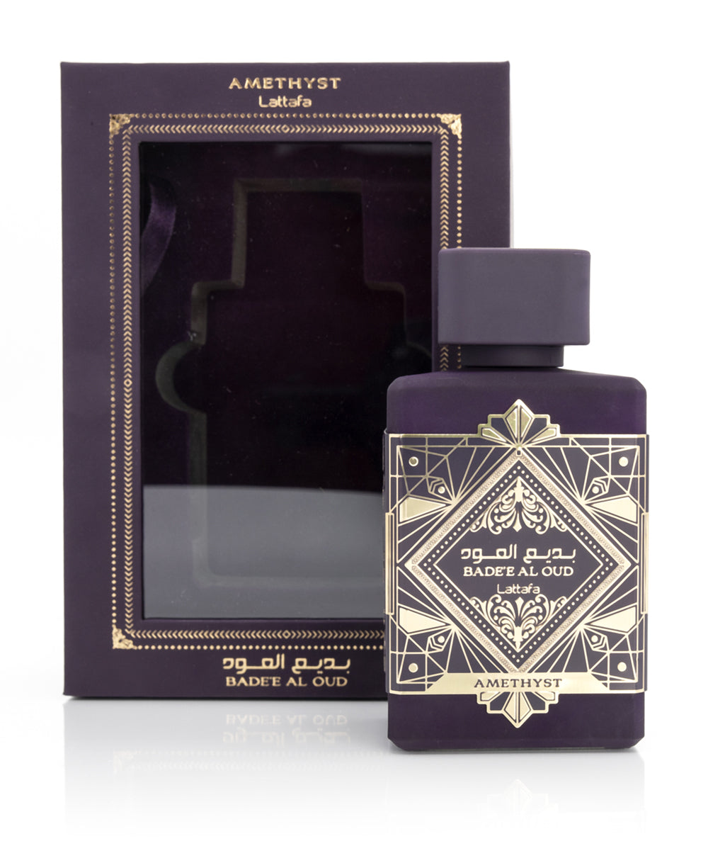 {{ BOIS_DIRIS }} - {{ AROMA_SCENT}} Eau de Parfum BADEE AL OUD AMETHYST 100 ml de Lattafa